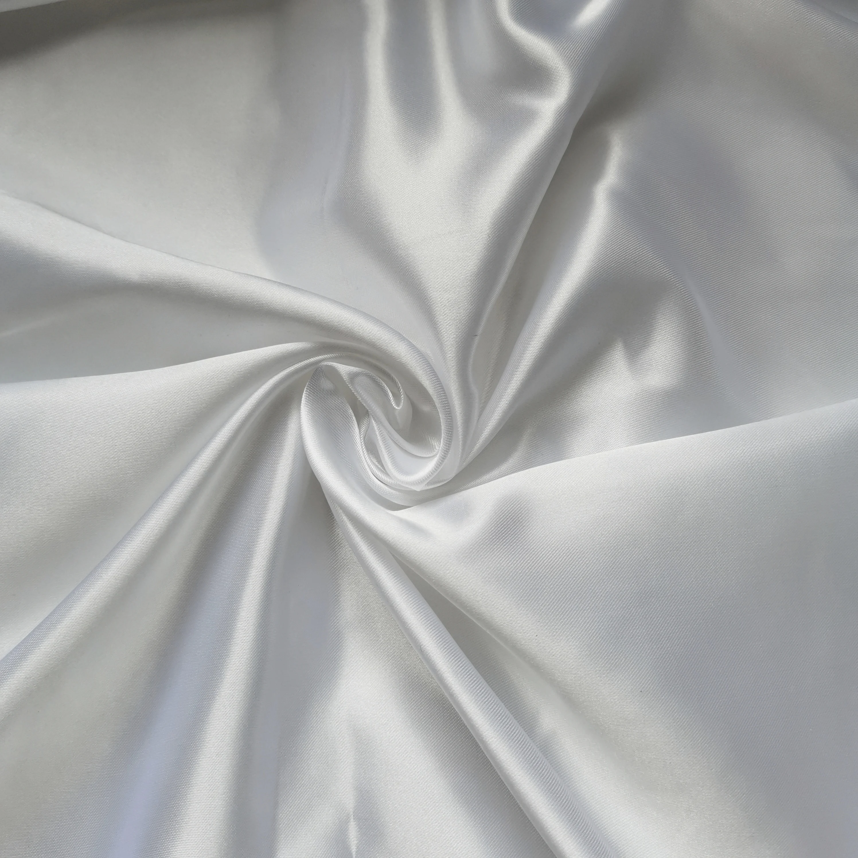 Smooth satin 100% polyester woven fabric luxurious silk forged fabric trousers shirt party dress fabric