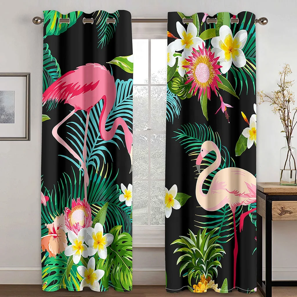 Amazon hot sale cortinas para sala living room curtain cloth European luxury style Green Leaves design curtain window curtains