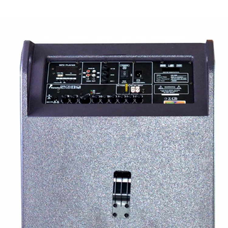 15 inch  best rechargeable portable professional trolley active stage speaker with wheels 200W RMS power