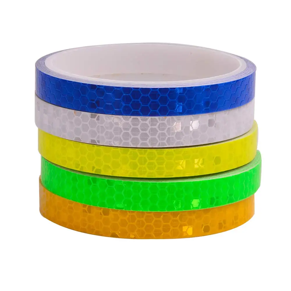 MANCAI 2.5cm*3m Multi-Color PVC Arrow Reflective Adhesive Tape, Reflective Safety Tape/Sticker for Bike Motorcycle Truck