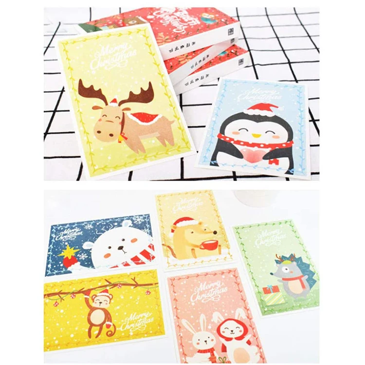 Bulk set cute blank postcard christmas souvenir greeting cards