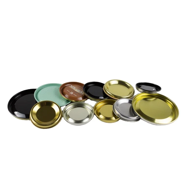 83mm Removable Top Metal Lid Cap Plug Tinplate Can Cover For Paper Tube