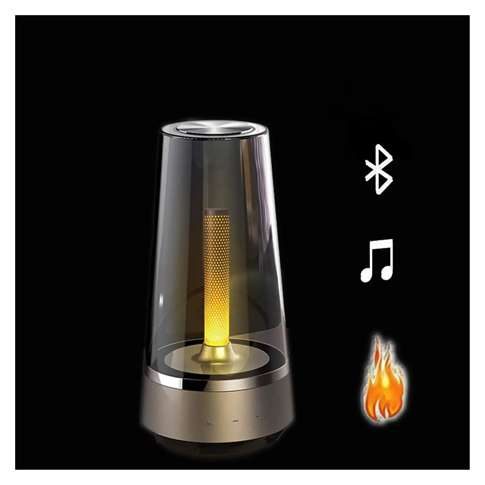 Rechargeable Led Desk Lamp Office Table Lights With Bluetooth Speaker Atmosphere Bedroom Bar Hotel Lamp Candle mood lights