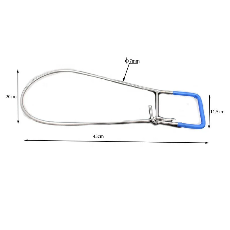 Custom strong big fish stringer clip for fishing spearfishing  big game  Large Stainless Steel  Quick Release