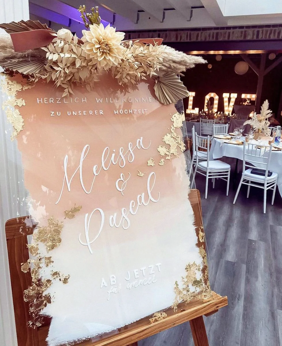 Custom Arched Bar Wedding Welcome Sign Board Minimalist Wedding Clear Black Acrylic Signs Frosted Acrylic Photo Personalized