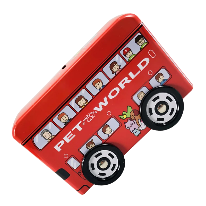 
New Gift Decoration Hot Lovely High Quality Small Storage car bus metal tin box 