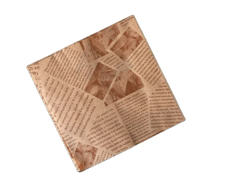 
Горячая Распродажа 2021, бумага для гамбургеров, неотбеленная упаковочная бумага для пищевых продуктов, картофель фри, печатный упаковочный лист 