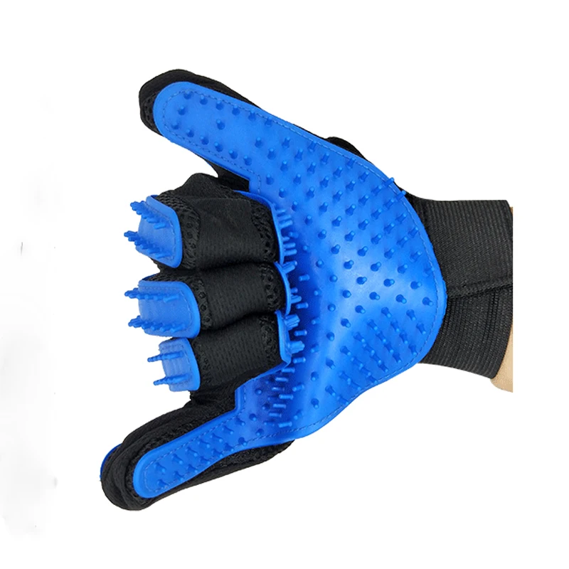 
New design double brush glove pet grooming pet grooming glove 2in1 pet deshedding glove 