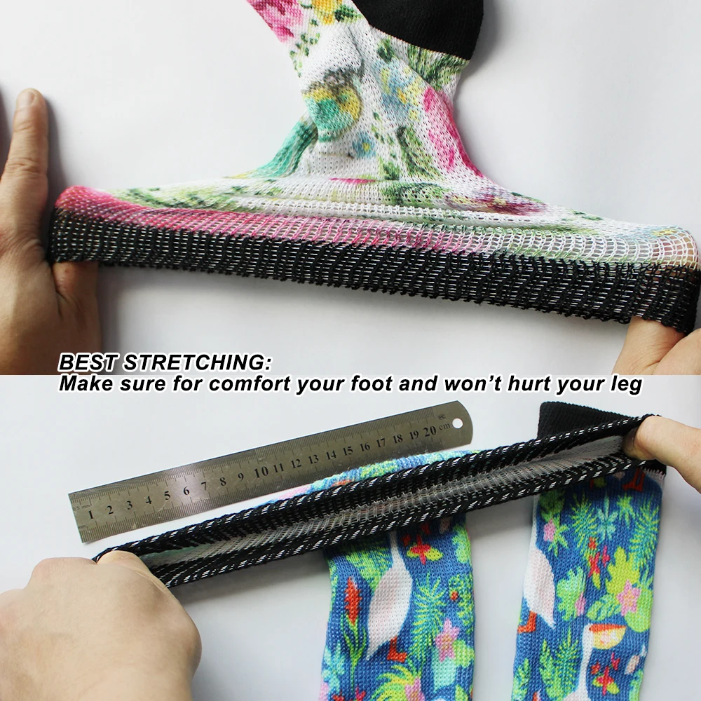 Manufacturer Fashion Colorful Design Custom Logo Comfortable Printed Sublimation Loose Knitting Diabetic Crew Socks