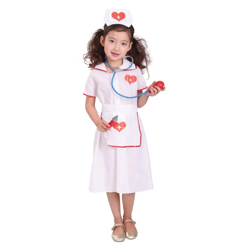 Girls Nurse Costume Kit Children Fancy Dress Costume