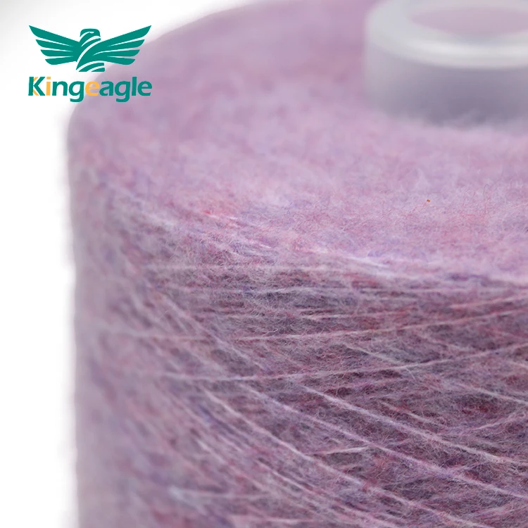 Kingeagle Factory Wholesale Top Grade Warm Super Soft 9NM/1 4% Wool 2% Spandex Brush Yarn for Sweater
