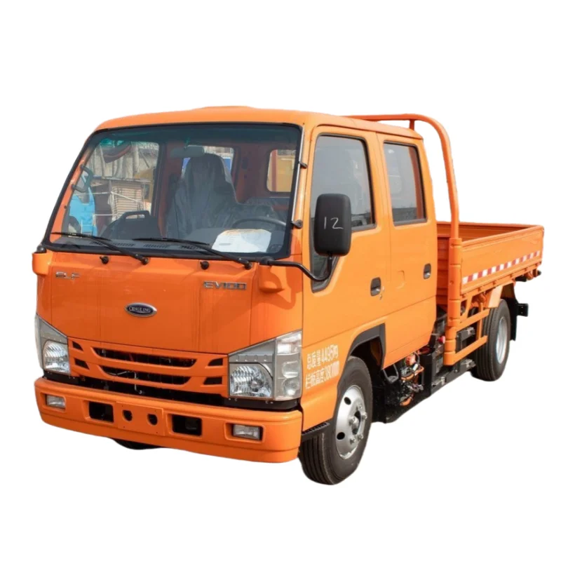 Двухкабина ISUZU 4x4 Qingling Isuzu Ev100 Легкий Грузовой грузовик Чистый Электрический китайский забор мини-грузовик Евро 5 слева