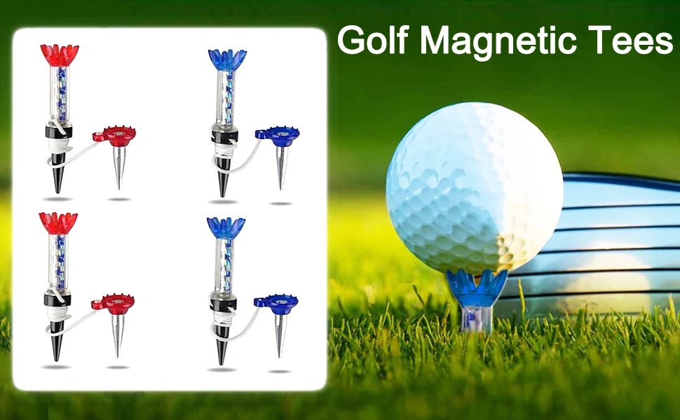 Unbreakable Plastic Magnet Golf Tees for Practice Training