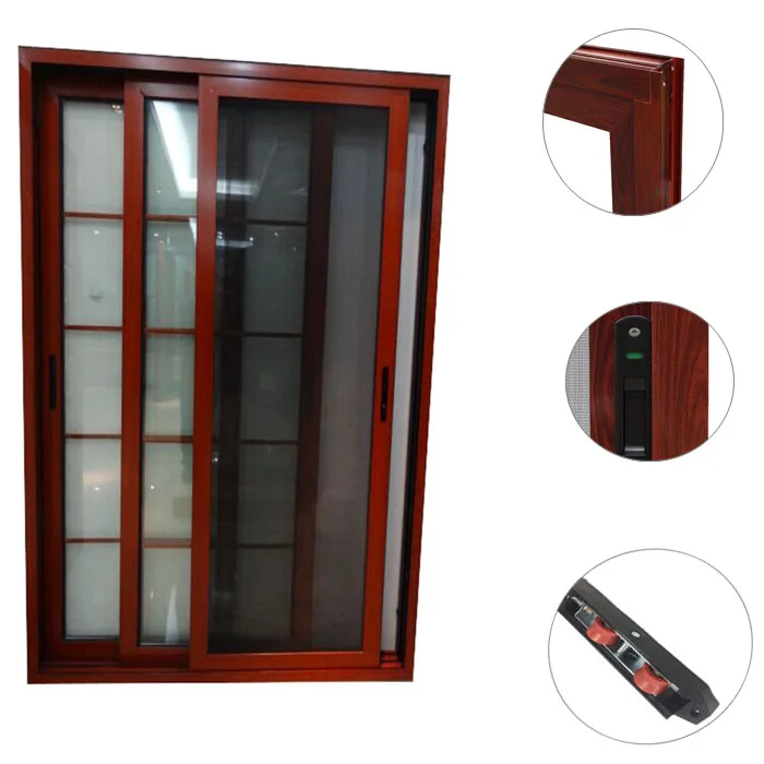 High Security Impact Casement Window Double Glazing Aluminum Frame Windows