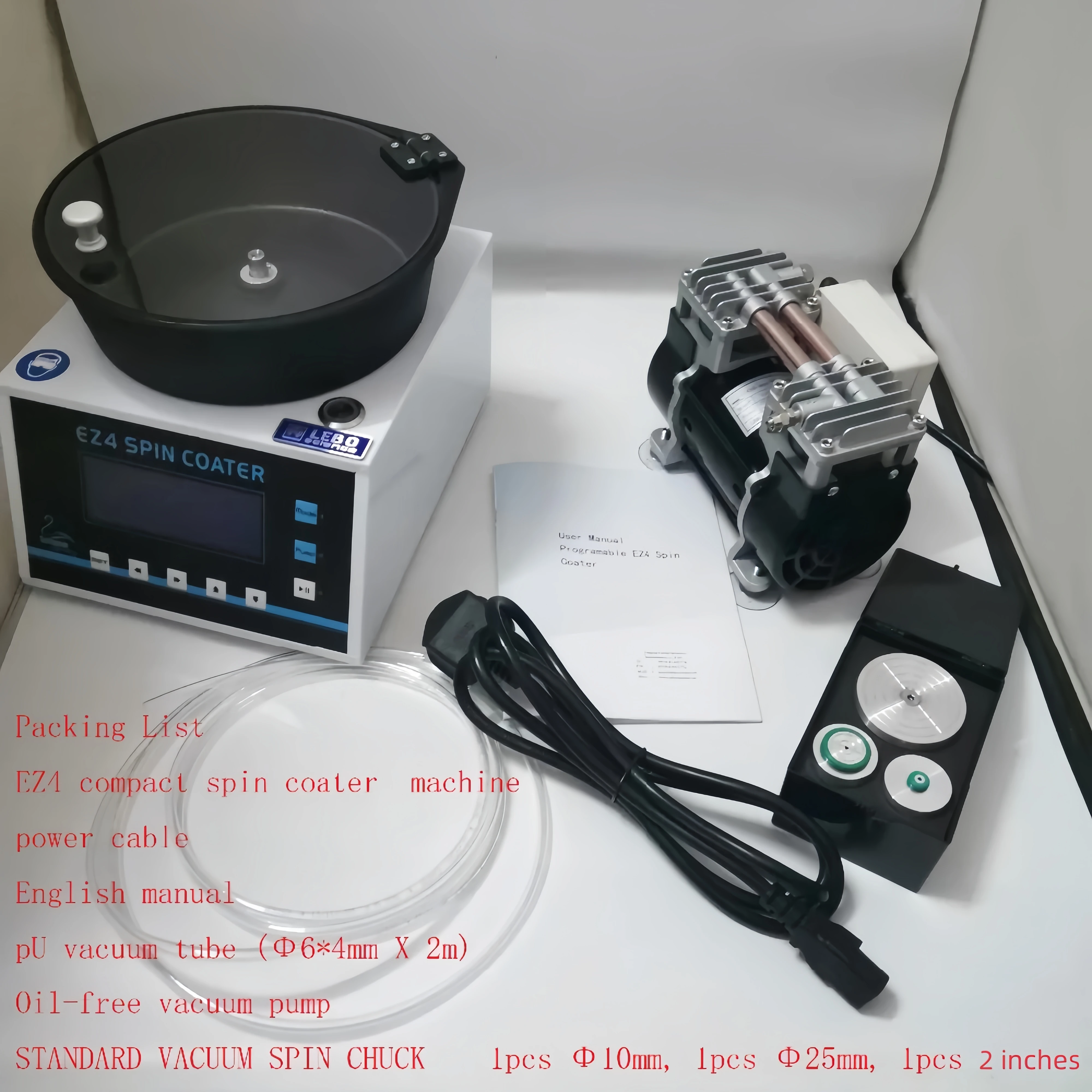 Лабораторный компактный спиновой блок/спиновой процессор EZ4 + безмасляный вакуумный насос Вакуумный патрон 110 В/220 В