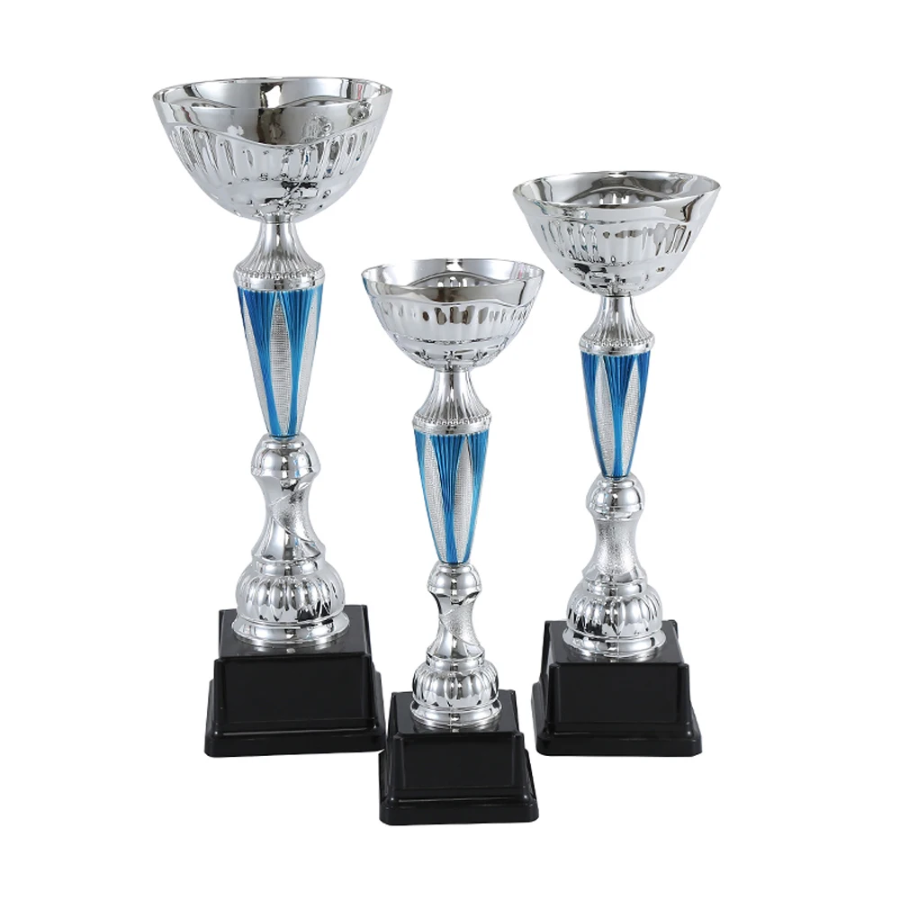 Yiwu Collection metal cup and plastic stem trophy award for kids trophy wing bodybuilding big trophies