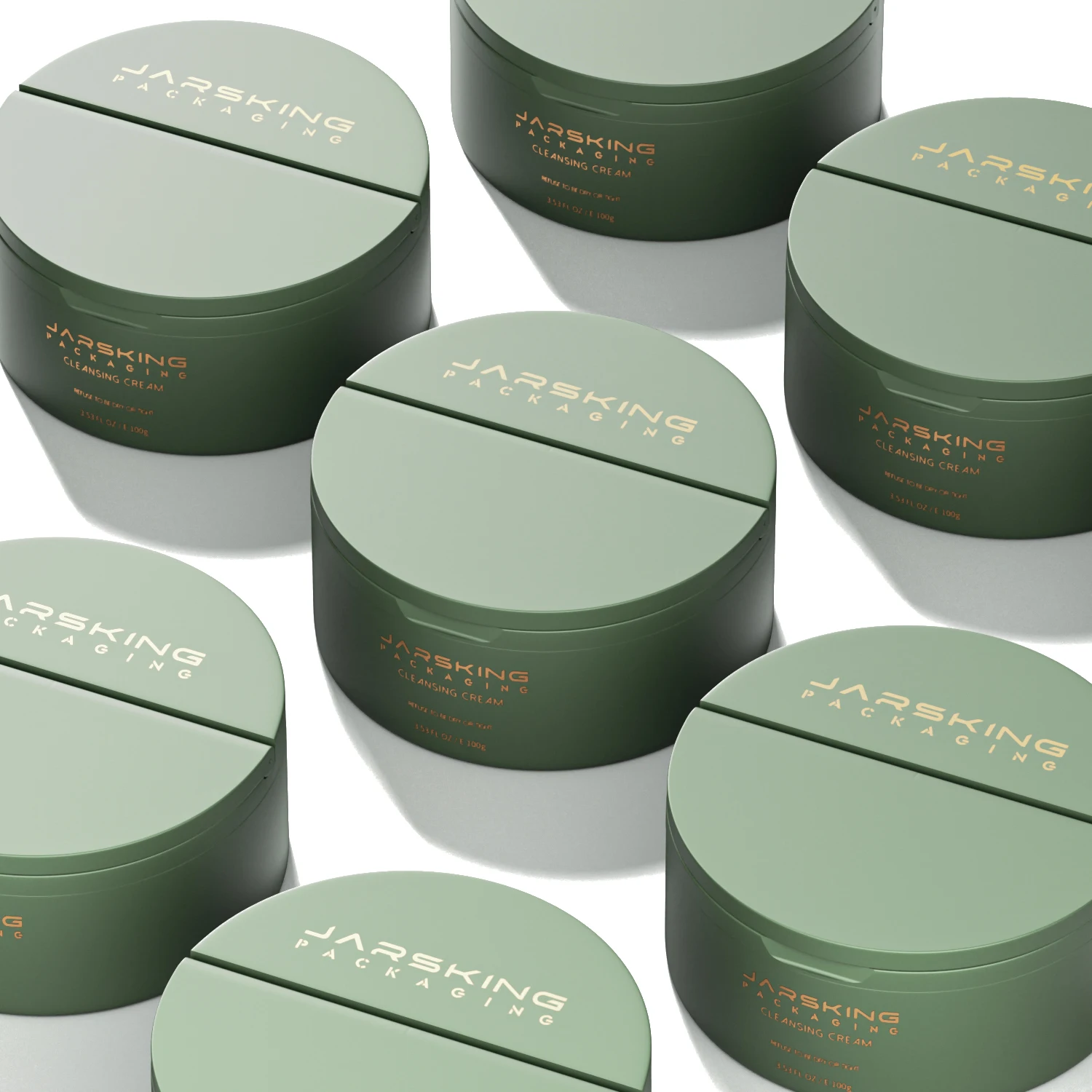 Eco friendly double wall refillable round wide mouth colorful cosmetic packaging skin care body hand cream jar 50g 100g