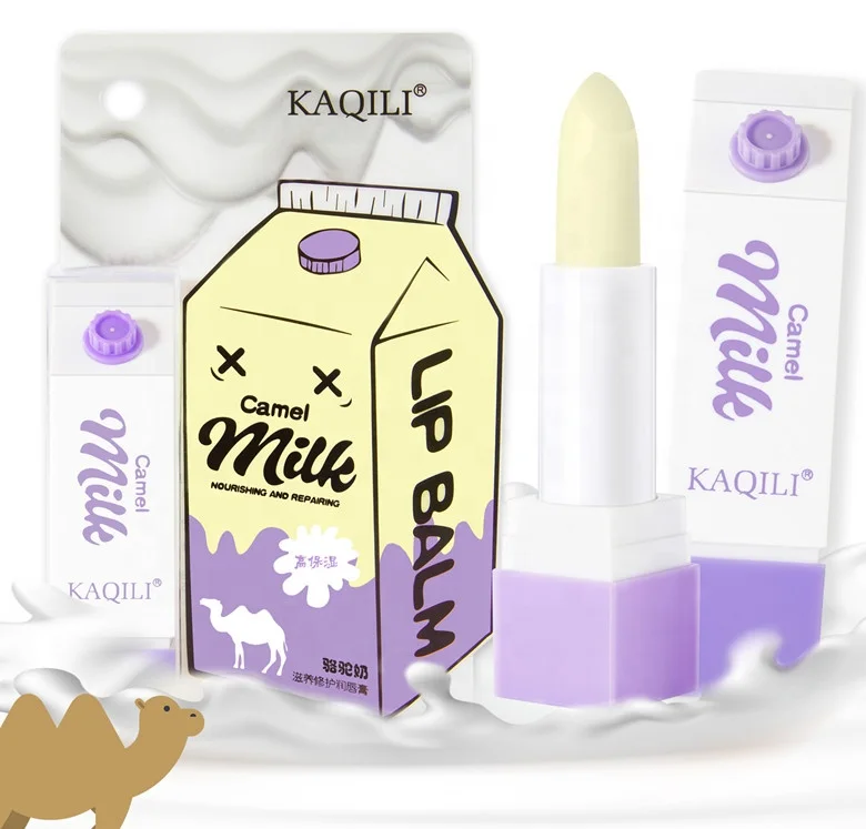 
KAQILI brand privae label mint moisturizing lip balm camel milk lipbalm 