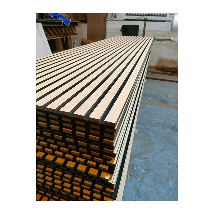 GoodSound Fireproof Wood Or Melamine Finish Bedroom Slat Board Veneer Pet Slats Wood Acoustic Panels