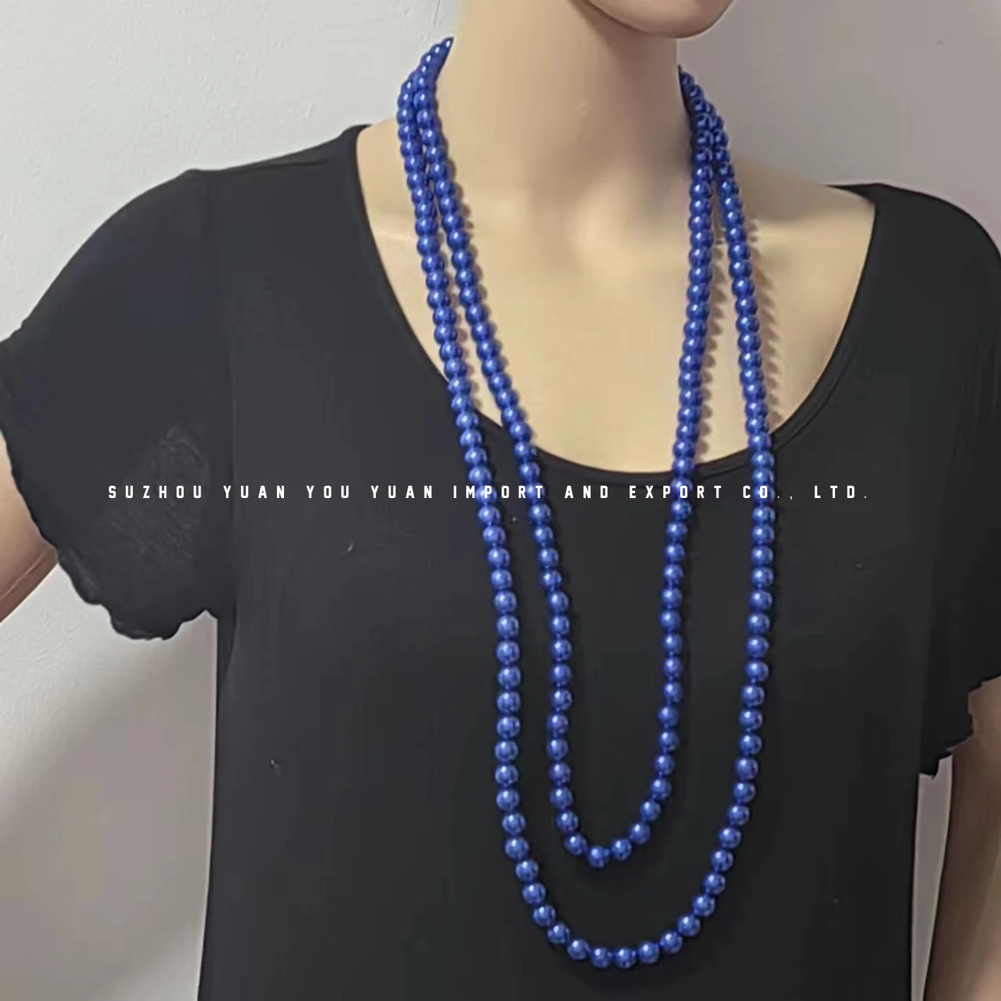 22 цвета высокое качество Двухслойное однотонное синее ожерелье с искусственным жемчугом Zeta Phi Beta Sigma Gamma Rho