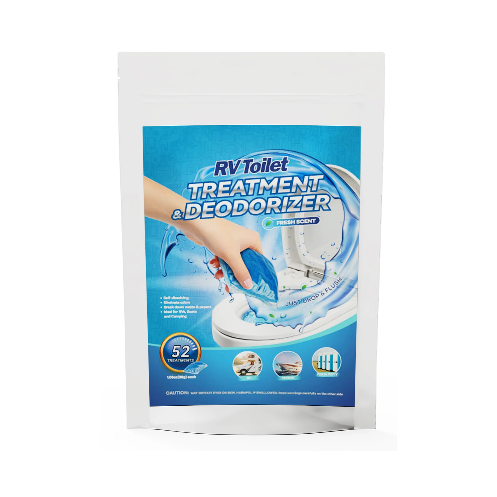 26 Packs RV Toilet Treatments Holding Tank Deodorizers for RV/Marine Portable Camping Toilet Eliminating Odors