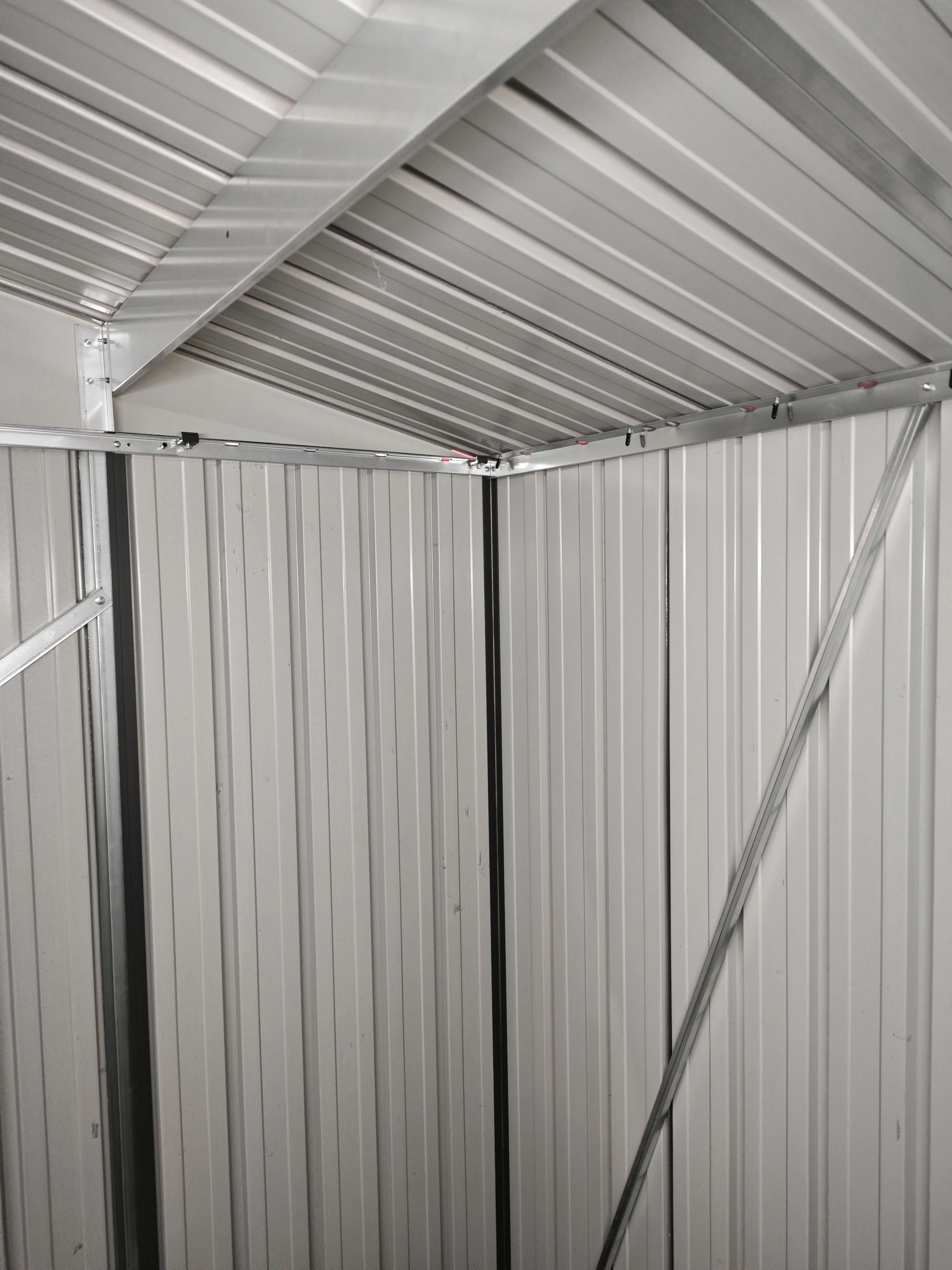 Outdoor Shed House with Open-Door Metal Storage Garden Shed Easy Installation Few Screw Tool Shed