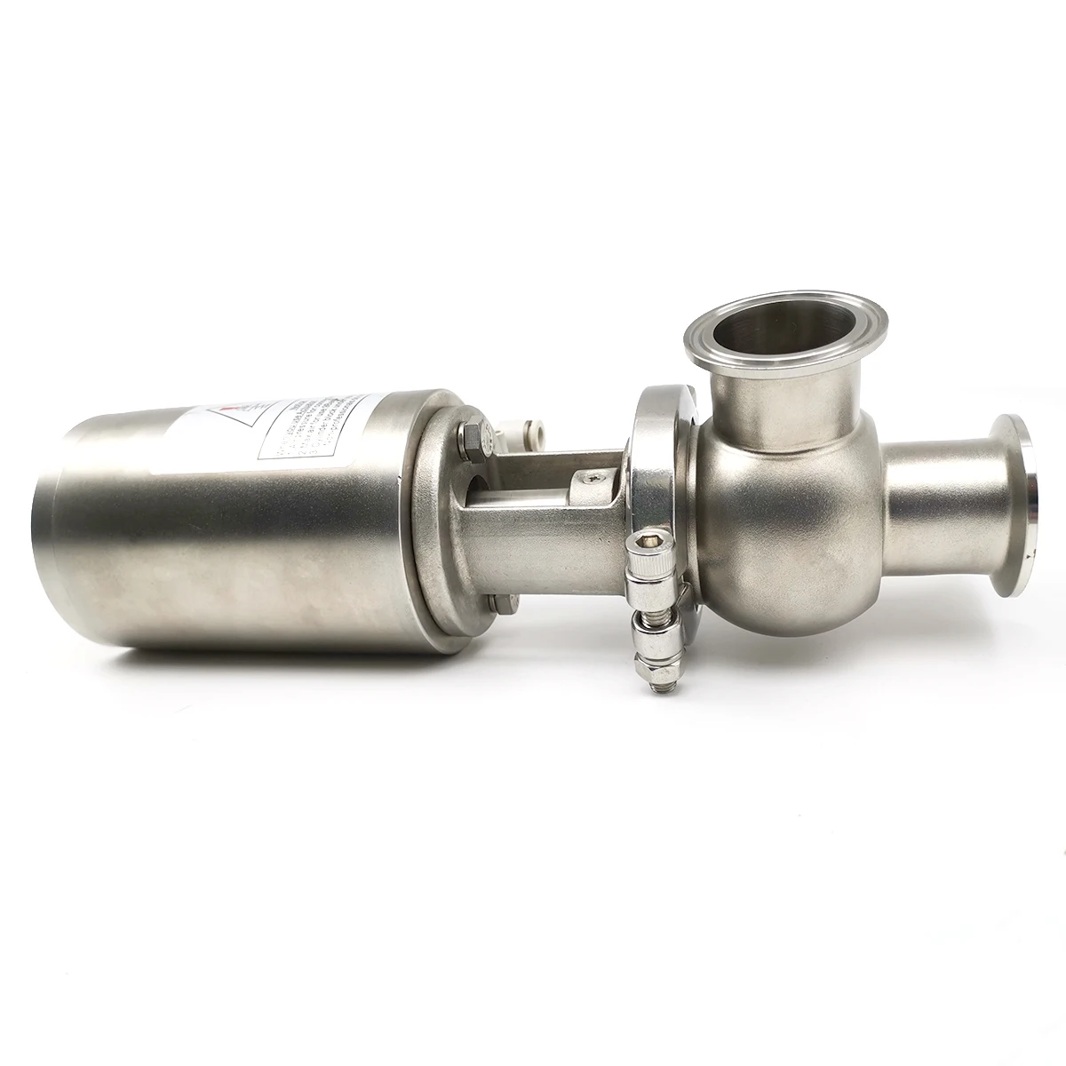 Hygienic Stainless Steel Pneumatic Shut-off Single Seat Valve N Type for Dairy Food Beverage Pharmaceutical Industries