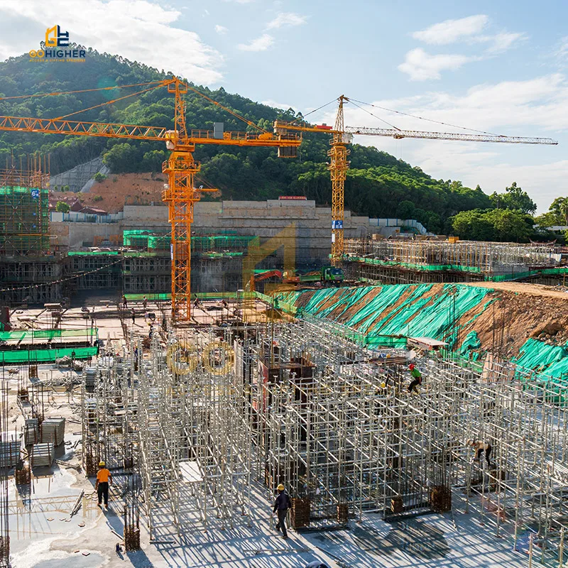 construction topkit machinery crane qtz160 10tons hammerhead tower crane qtz160 pt6516-10