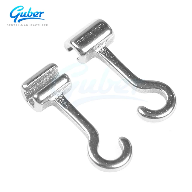 ISO Dental Consumables Ortodoncia bondable Crimpable Hooks Lingual ButtonsOrthodontic Brackets Crimpable Hook for Archwires