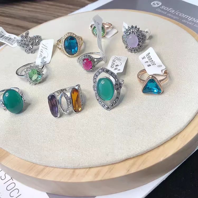 Hot Sale Saudi Arabia Ring Luxury Zircon Jewelry Alloy Ring