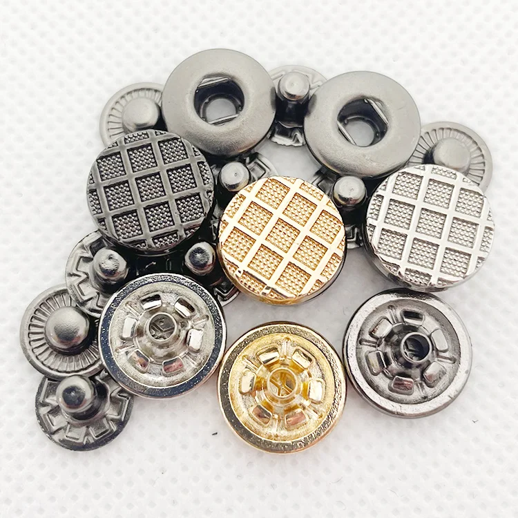 Customize Design Fancy Black Buttons for Suits Custom Printed Metal Snap Button