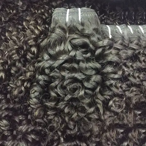 Kinky Curly Hairs Spring Curls Jerry Curls 3 Bundles In Natural Black Color