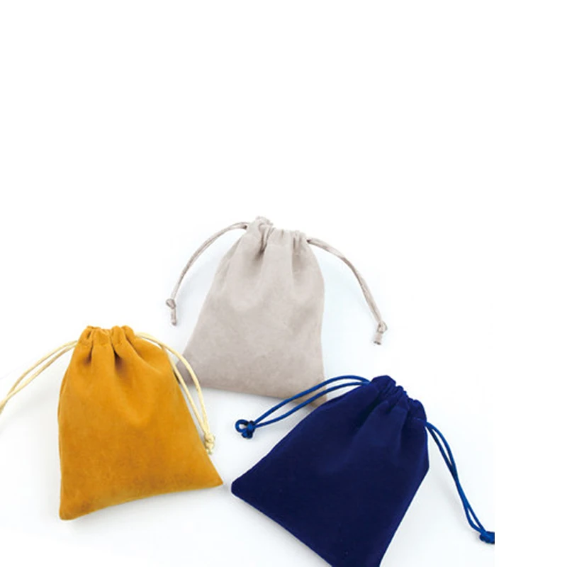 East sunshine Luxury large size microfiber drawstring jewelry divider velvet pouch