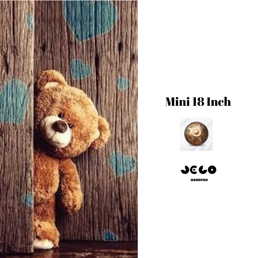 JELO Tongue Drum Handpan Hand Pan Customization Scale Tone Mini Steel Stainless Steel Gold 18 Inch 10 Note 48 Cm*22 Cm CN;SIC