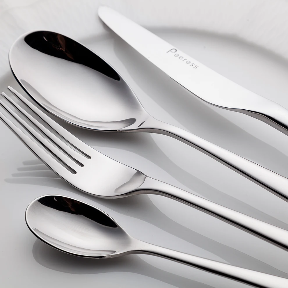 Classic Bulk Cutlery Mirror Silverware Wedding Party Fruit & Dessert Fork Flatware Sets Home Use Cutlery Set 304 Stainless Steel