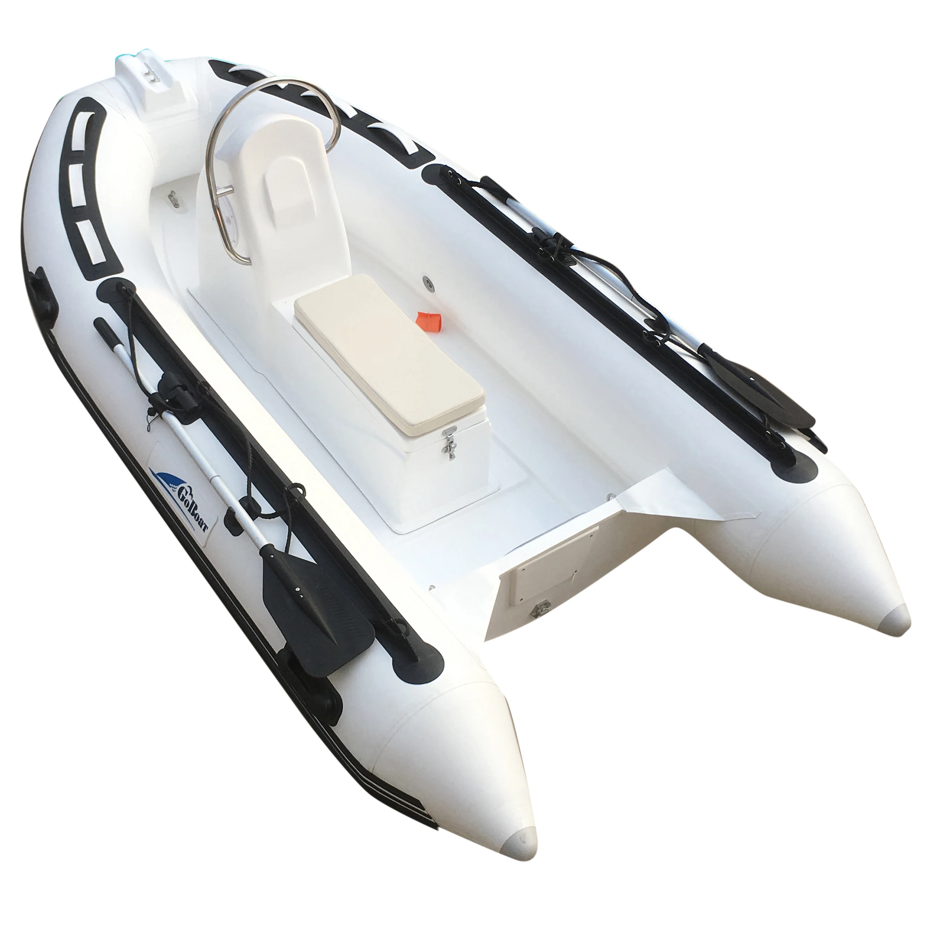 Inflatable Fiberglass RIB Boat Fiberglass Speed Boat With Outboard Motor
