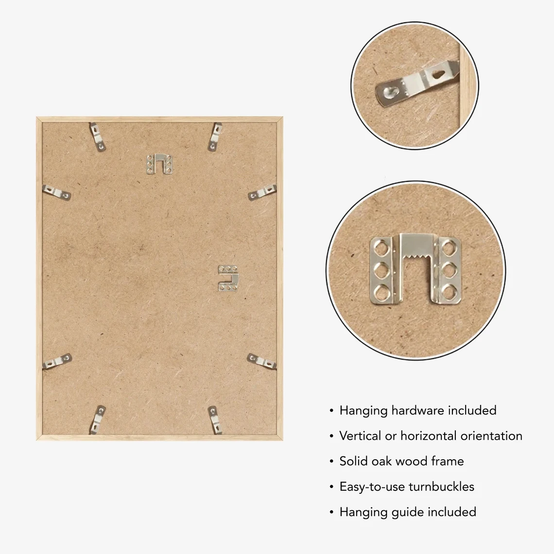 Nordic elegant large custom A3 A4 oak photo frame Picture frame solid wood photo frame