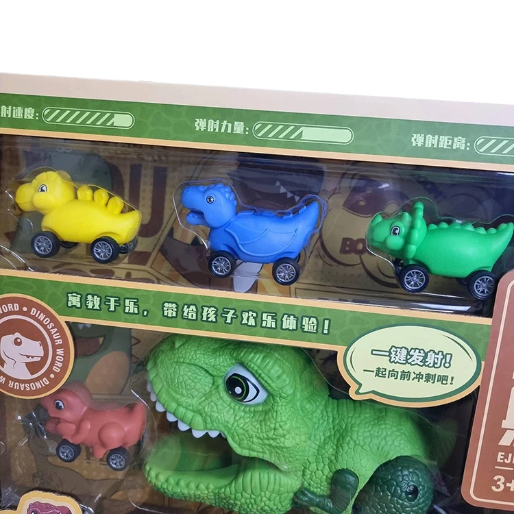 Customized Durable Animal 52cm Child Educational Toys Inertial Dinosaur Catapult Car Eject Chariot Toys