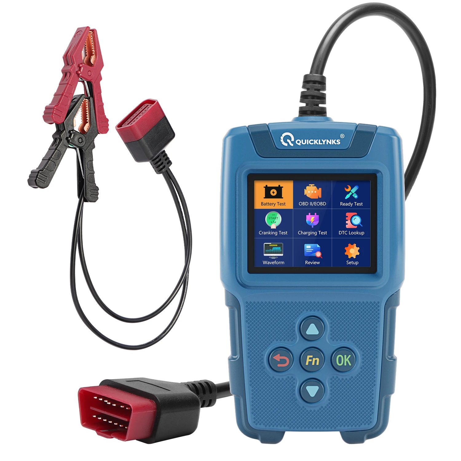 Диагностический сканер OBD OBD2 ODB ODB2 и тестер батарей в сочетании для сканирования определения уровня заряда батареи состояния