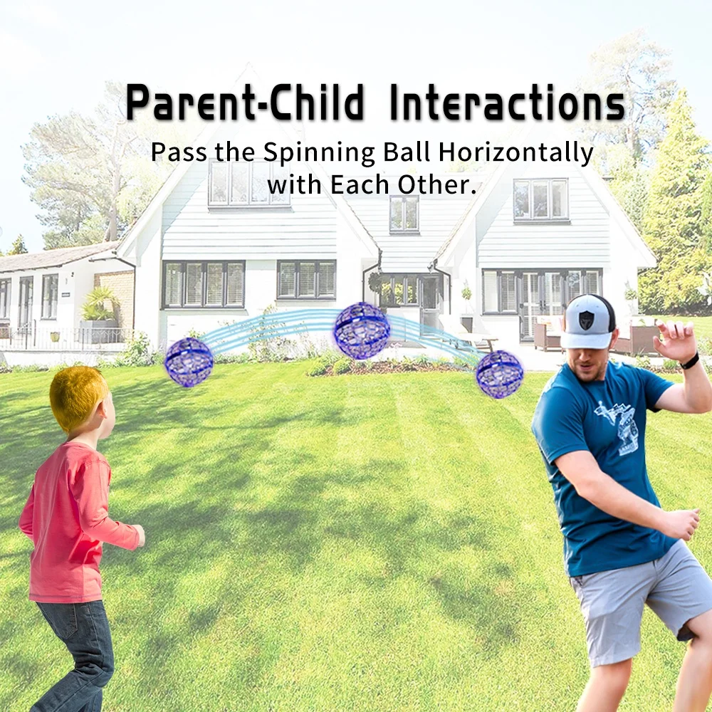 Direct Sales Gift For Boy And Girl Remote Control Rechargeable Flying Saucer With Flash Light Flying Ball