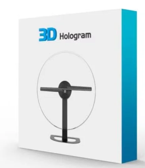 Ready Stock 18CM Fan Hologram 3D Small Holographic Fan LED Advertising Display
