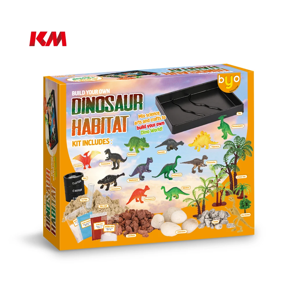 KM Steam Education TOYS Children DIY Grow Your Own Garden Dinosaur Habitat Toy Plant Education Other Toys For Kids