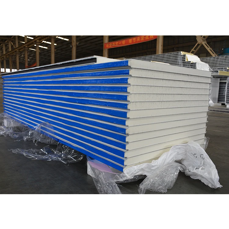 75mm aluminum rock wool sandwich panel 1000 square meterassembled prefab builder warehouse