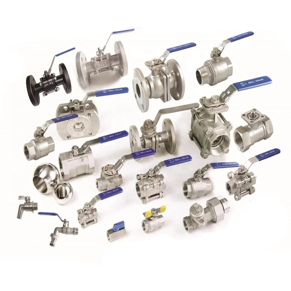 1pc 2pc 3pc Stainless steel SS304 SS316 CF8 CF8M Ball Valve,1000WOG 2000WOG NPT BSPT Threaded Butt Weld Flanged Ball Valve