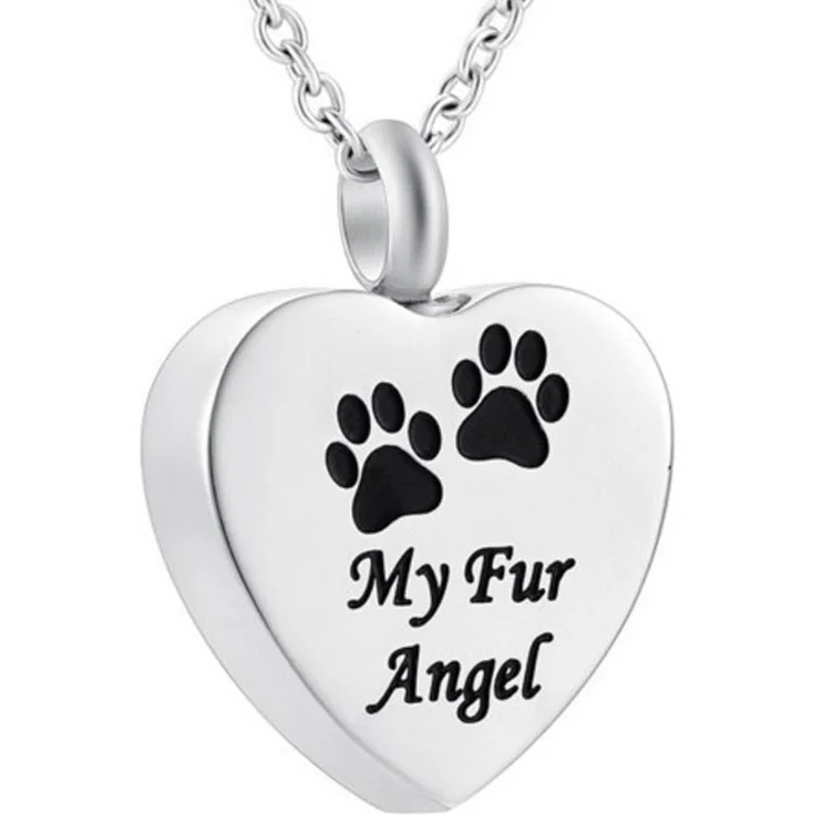 Wholesale Metal Spinning Stainless Steel Pet funeral memorial Gifts OEM memorial pendant with chain