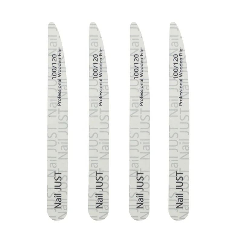 Trending Disposable Wood Nail File Knife Shape Custom Logo Zebra Nail File
