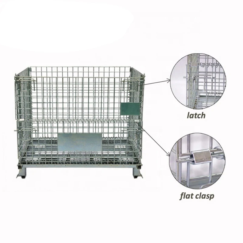 Складные контейнеры из проволочной сетки для хранения на заказ металлические складные с грузоподъемностью 500