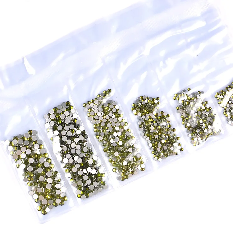 Высокое качество SS4-SS12 смеси супер блестящий дизайн ногтей стразы горячей фиксации, плоская задняя часть, горный хрусталь, камень для дизайна ногтей, с украшением в виде кристаллов