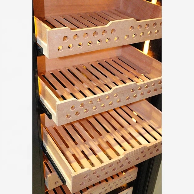 Cigar Humidor cabinet with humidity and temperature controllers system 600 count cigar display cigar Fridge