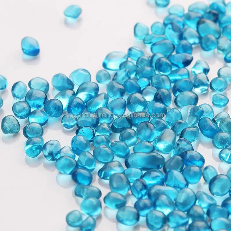 Разбитые бусины, смешанные украшения для сада, разноцветное переработанное дробленое стекло